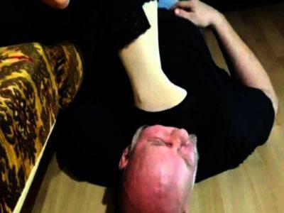 Lady M use her Slave as Human Footstool Face trampling - drtuber - Germany