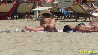 Amazing Ass Sexy Bikini Hot milf Backview at the beach - hotmovs.com