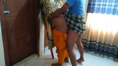 When Wife Not At Home Stepmother-in-law Sweeps Room While Stepson-in-law Giving Romantic Moment In Bed - Cum - hclips