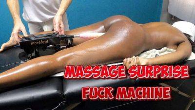 Ebony Sex Machine Surprise: Real Orgasms for a Black Woman during Massage - veryfreeporn.com