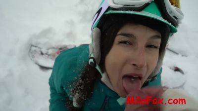 Mila Fox - Hotly Sucked A Dick Snowboarder In The Woods In The Frost. Sperm On Face - Mila Fox - hclips